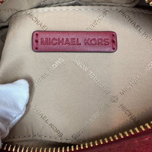 🔥 Michael Kors Thompson Distressed Cherry Red Convertible Satchel (NWT)🔥 - Picture 5 of 6